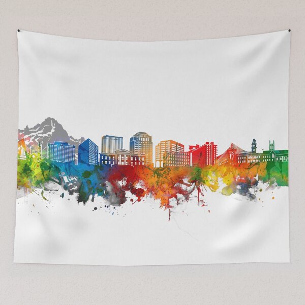 Item preview, colorado springs skyline watercolor designed and sold by BekimART2.