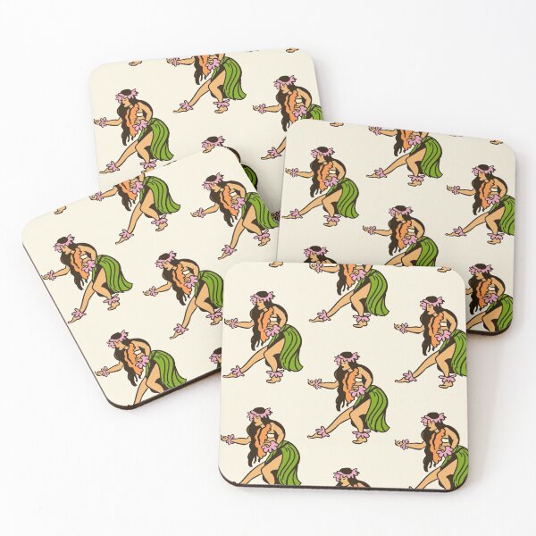 Item preview, Retro Hawaiian Hula Dancer Illustration designed and sold by SLAG-Creative.