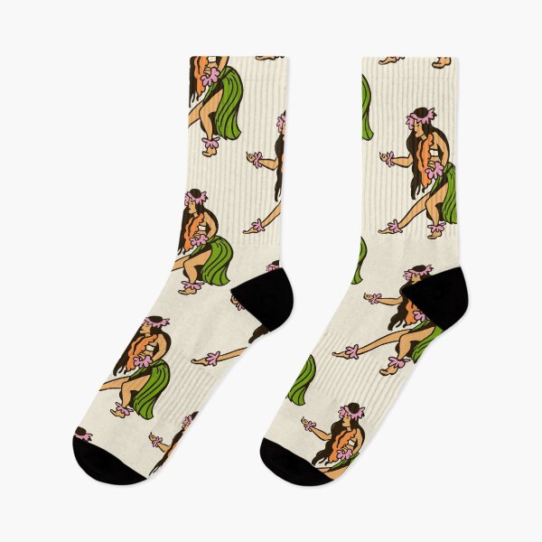 Item preview, Retro Hawaiian Hula Dancer Illustration designed and sold by SLAG-Creative.