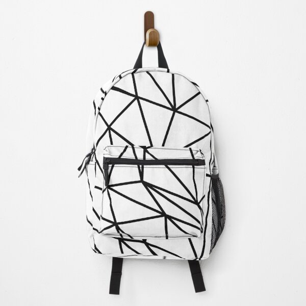 Item preview, polygonal texture, geometric abstract pattern. Modern mosaic in black and white designed and sold by mashmosh.