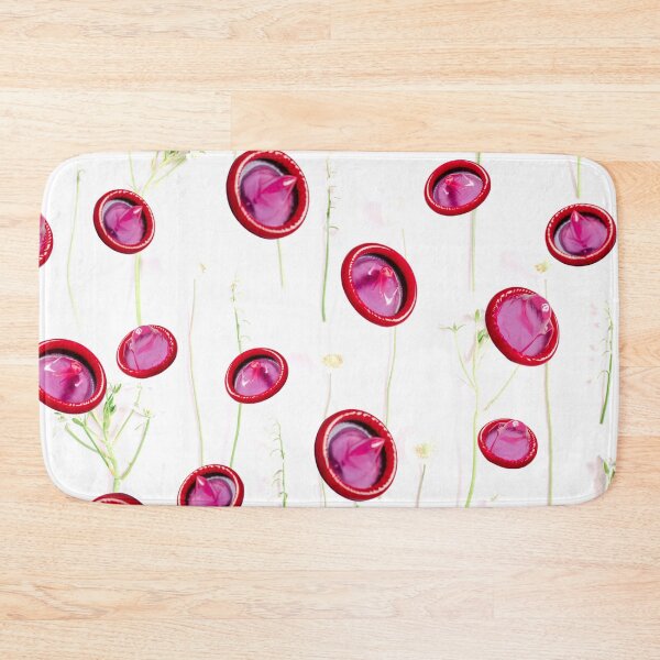 Item preview, SAFETY BLANKET - PASTEL FLOWERS & NEON CONDOMS designed and sold by WokeWords.