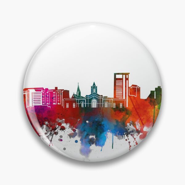 Item preview, fort collins skyline watercolor designed and sold by BekimART2.
