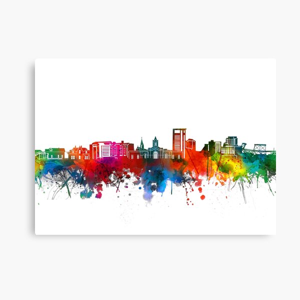 Item preview, fort collins skyline watercolor designed and sold by BekimART2.