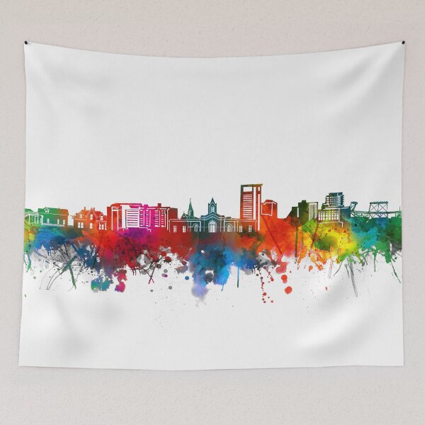 Item preview, fort collins skyline watercolor designed and sold by BekimART2.