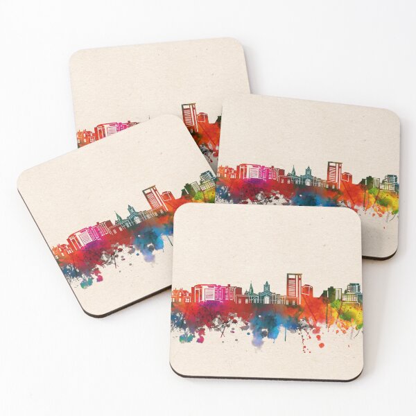Item preview, fort collins skyline watercolor 2 designed and sold by BekimART2.