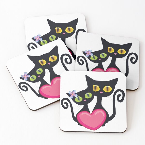 Item preview, Wide-Eyed Kitties in Love designed and sold by RuthFurtado.