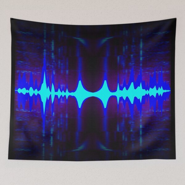 Item preview, Blue neon music visualisation design designed and sold by Mark359 Designs.