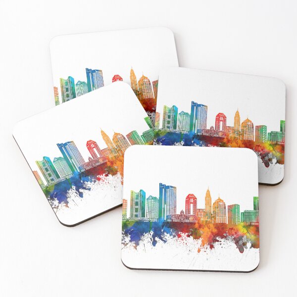 Item preview, columbus skyline watercolor designed and sold by BekimART2.