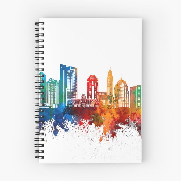 Item preview, columbus skyline watercolor designed and sold by BekimART2.