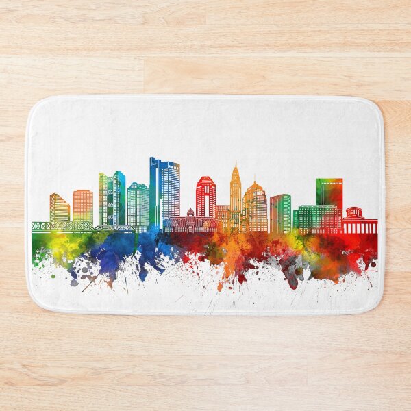 Item preview, columbus skyline watercolor designed and sold by BekimART2.