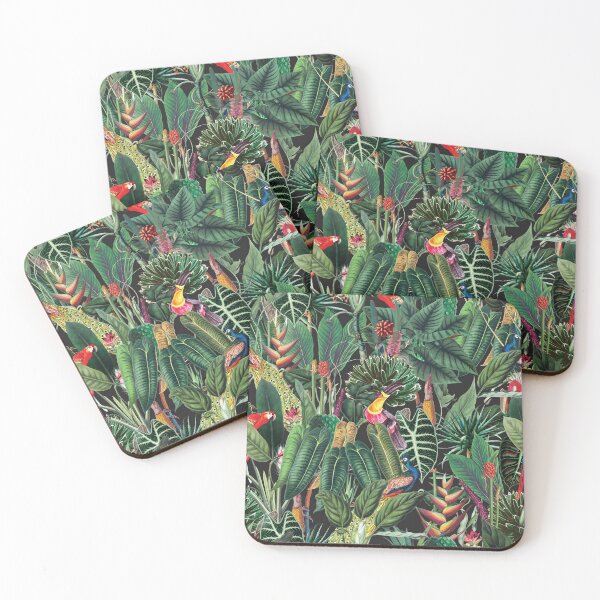 Item preview, Tropical Pattern to brighten up your summer in Grey designed and sold by The Willow Of  Rain City.