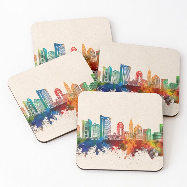 Item preview, columbus skyline watercolor 2 designed and sold by BekimART2.
