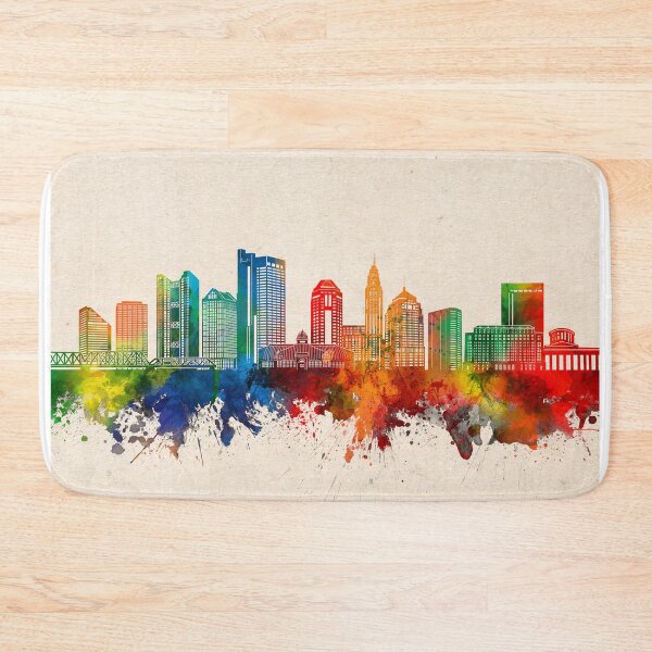 Item preview, columbus skyline watercolor 2 designed and sold by BekimART2.