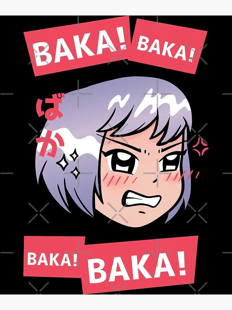 anime character with x over eye saying baka??? - Drawception