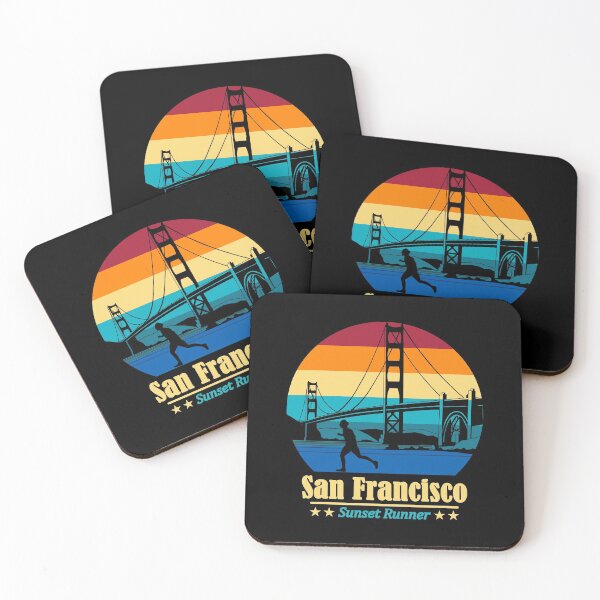 Item preview, San Francisco Sunset Runner - Golden Gate Bridge Running Gifts designed and sold by grinta2021.