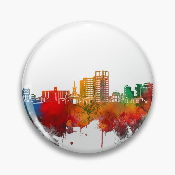 Item preview, bridgeport skyline watercolor designed and sold by BekimART2.