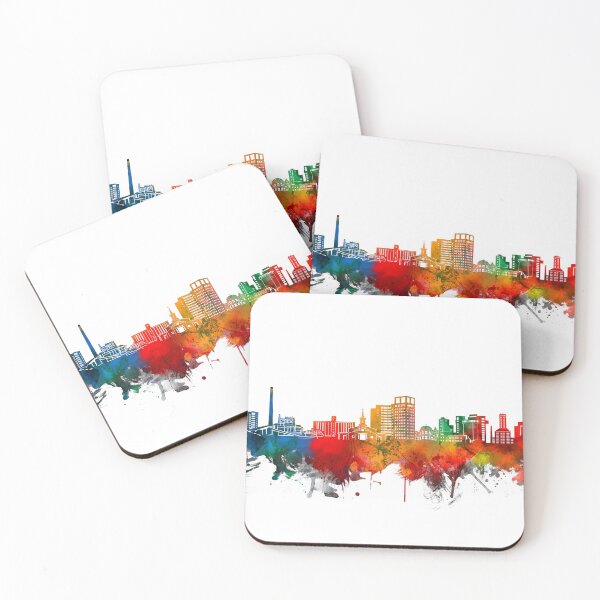 Item preview, bridgeport skyline watercolor designed and sold by BekimART2.