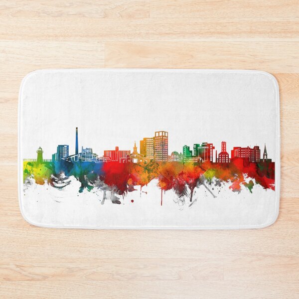 Item preview, bridgeport skyline watercolor designed and sold by BekimART2.