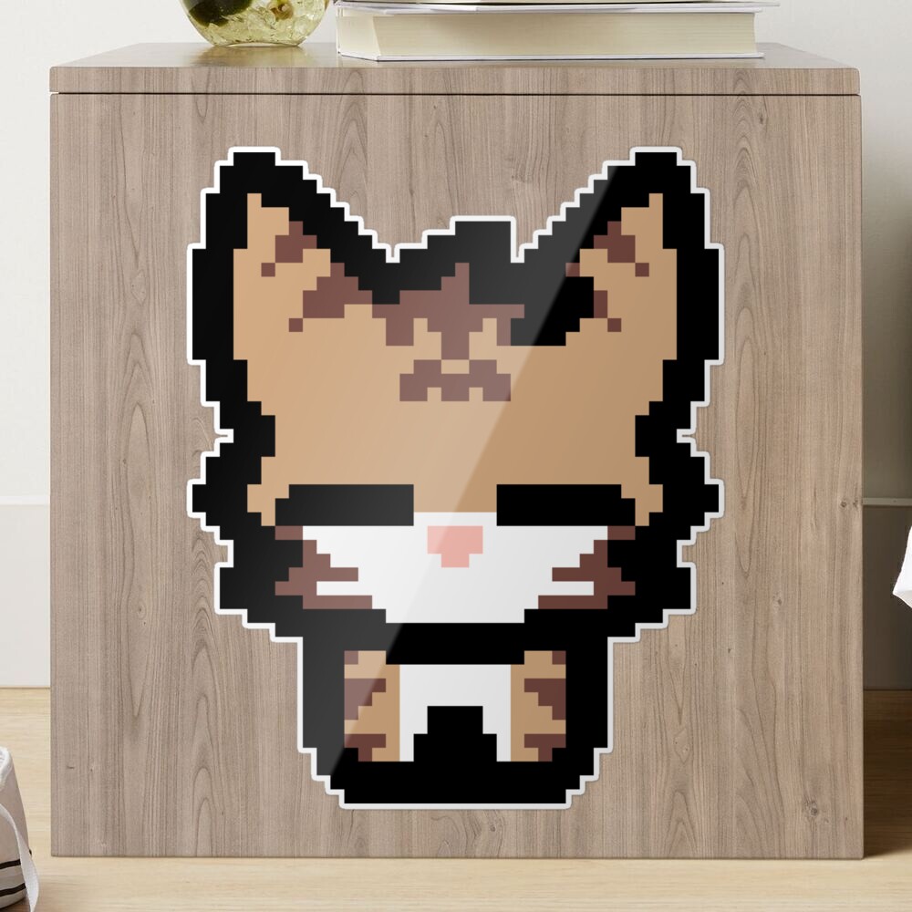 Pop Cat Meme Perler Bead Pixel Art Sprite Pattern by Mel Paradise