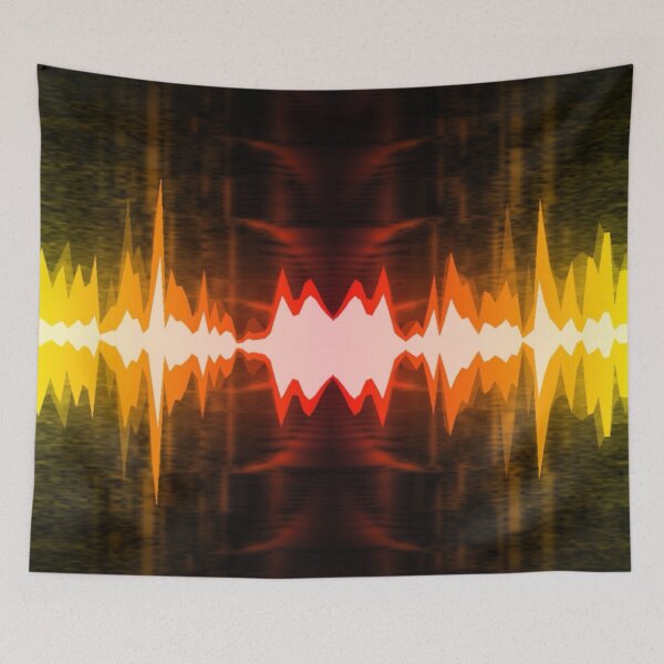 Item preview, Red orange neon music visualisation design designed and sold by Mark359 Designs.