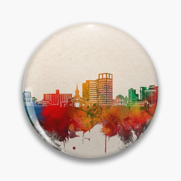 Item preview, bridgeport skyline watercolor 2 designed and sold by BekimART2.