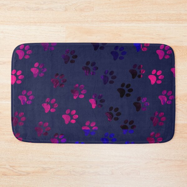 Item preview, Black Blue and Pink Paw Prints  designed and sold by FaithAndForest.