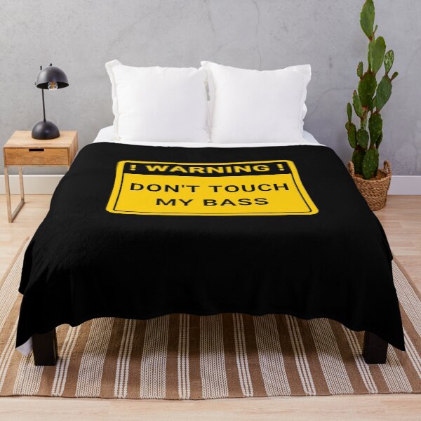 Item preview, Don't Touch My Bass - Yellow WARNING SIGN designed and sold by GuitarSwitch.