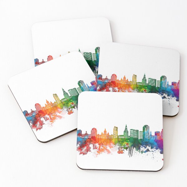 Item preview, hartford skyline watercolor designed and sold by BekimART2.