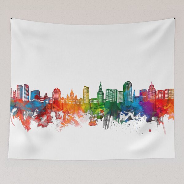 Item preview, hartford skyline watercolor designed and sold by BekimART2.