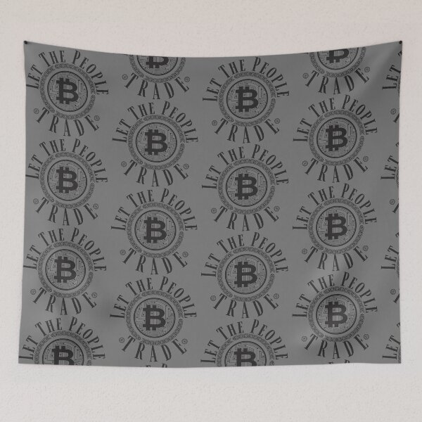 Item preview, Let The People Trade Bitcoin-Trading Design Grey designed and sold by Adonalyn.