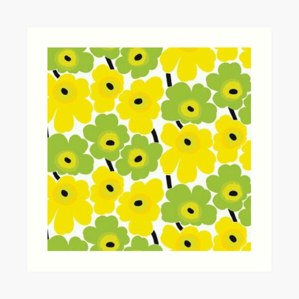 Colourful Wall Art 15/" White Framed Orla Kiely Multi Stem Fabric Pictures