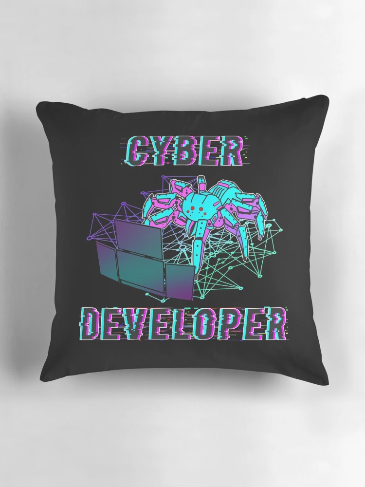 Thumbnail 3 of 4, Pillow, Cyber developer designed and sold by DevdForDevs.