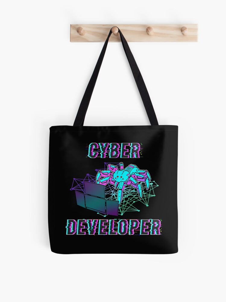 Thumbnail 1 of 2, Tote Bag, Cyber developer designed and sold by DevdForDevs.