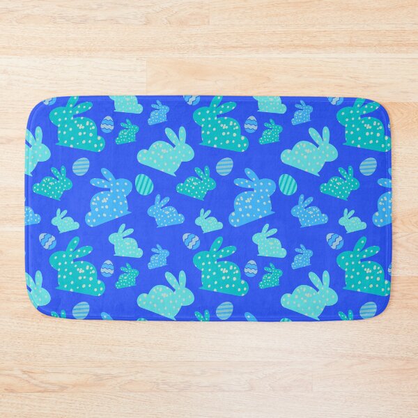 Item preview, Cute Easter Bunny Eggs Blue Pattern Design designed and sold by LordAudes.