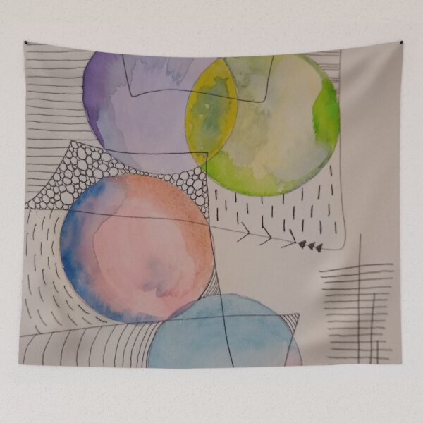 Item preview, Circle Watercolor Doodle designed and sold by ChristineShook.
