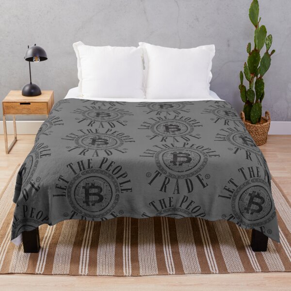 Item preview, Let The People Trade Bitcoin-Trading Design Grey Distressed designed and sold by Adonalyn.