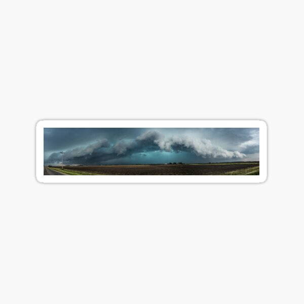 Advancing Wall Cloud Sandwich Illinois Storm Chase 2013 Sticker