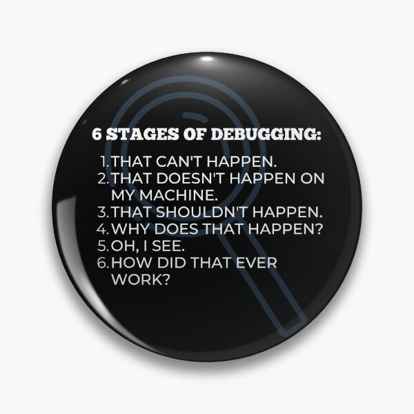 Item preview, Stages of debugging designed and sold by DevdForDevs.