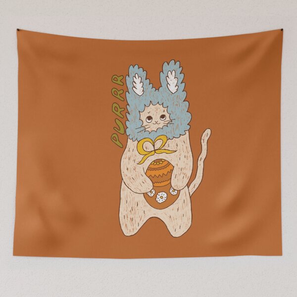 Aperçu de l'œuvre Chaton de Pâques, Costume de lapin, Trickster, Purrr créée et vendue par Megan O'Brien.