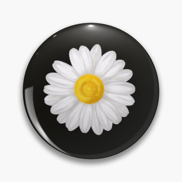Item preview,  Beautiful floral of white daisy flowers on black background designed and sold by framefemme.