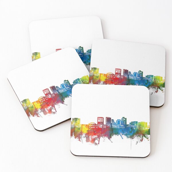 Item preview, wilmington skyline watercolor designed and sold by BekimART2.