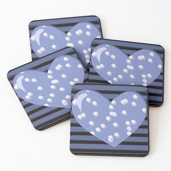 Item preview, Lovely blue color polka dots heart  designed and sold by myseptember18th.