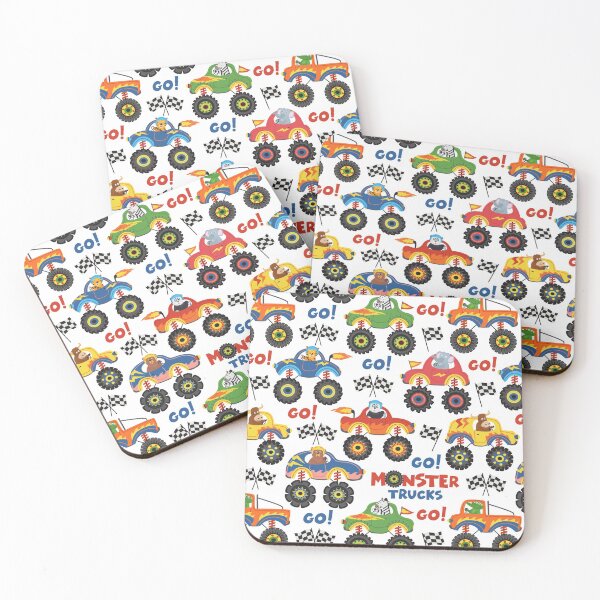 Item preview, Animals Monster Truck Kids Pattern designed and sold by Hapoel.