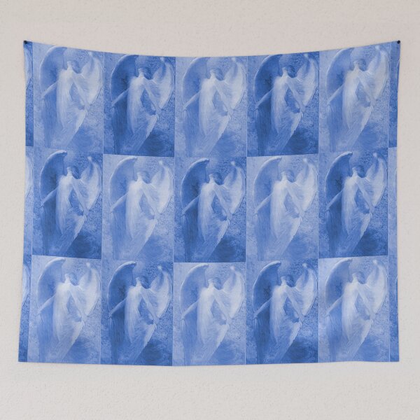 Item preview, The angel in blue | vintage painting|  designed and sold by Petra Becker.