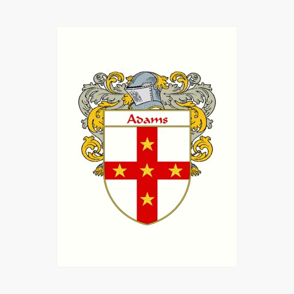 "Adams Coat of Arms/Family Crest" Art Print for Sale by IrishArms Redbubble