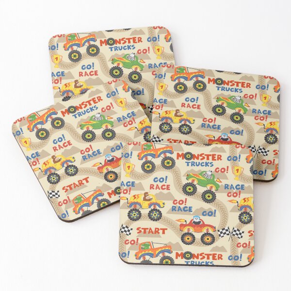 Item preview, Animals Monster Truck Kids Pattern designed and sold by Hapoel.