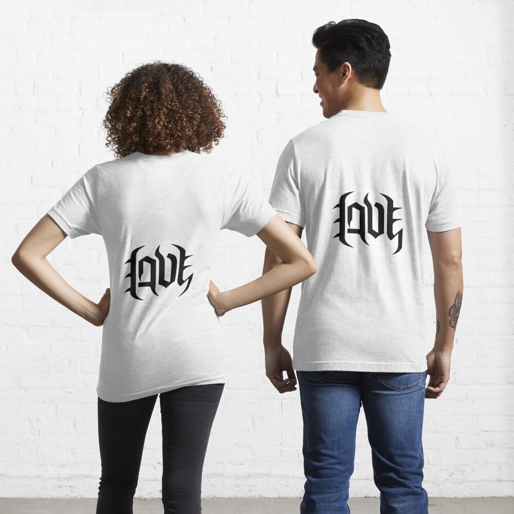 Love Hate Ambigram T Shirt By Tezhar Redbubble