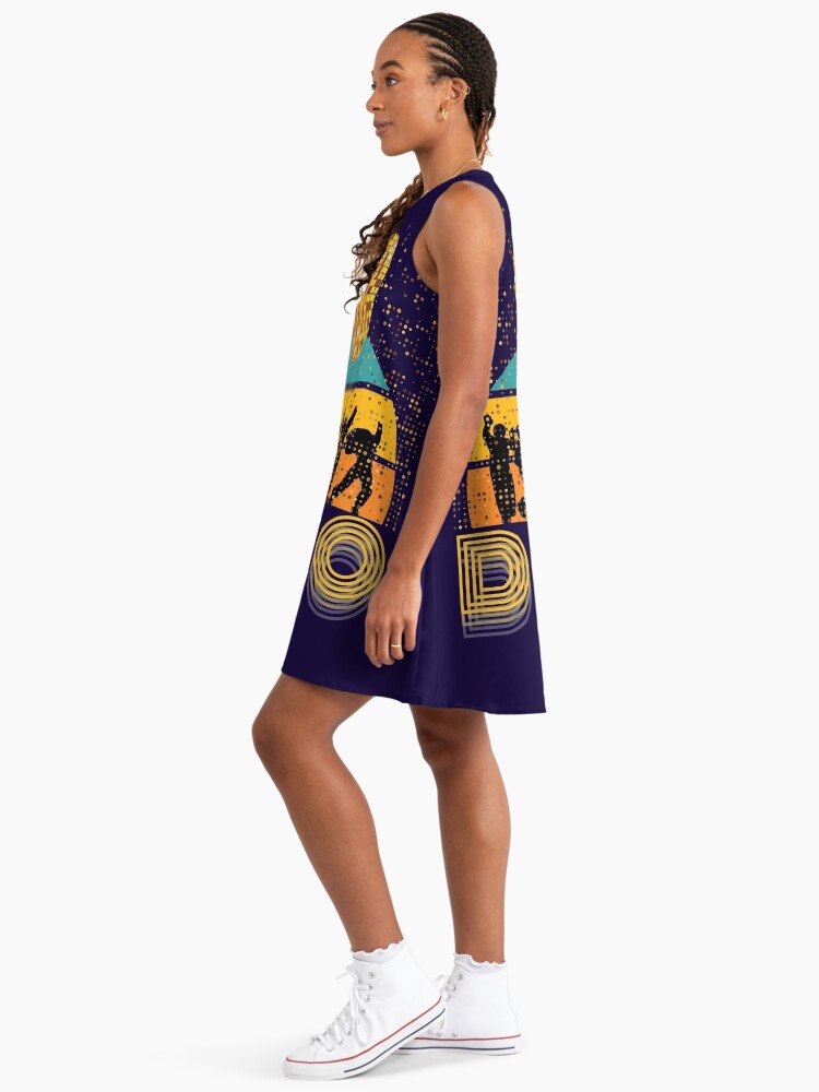 Disco 70's 80s Themed Shirt Vintage Retro Dancing Old School" A-Line Dress  for Sale by Pugamall | Redbubble