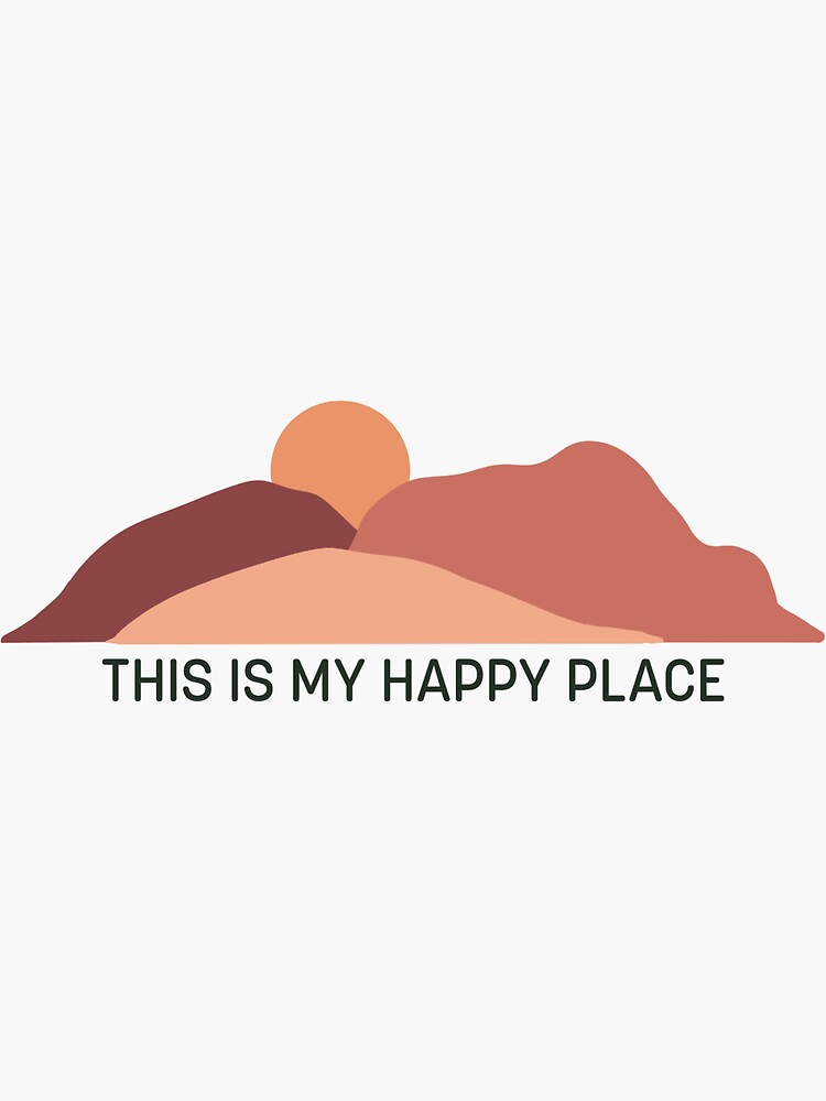 Thumbnail 3 of 3, Sticker, This is my happy place designed and sold by riley17.