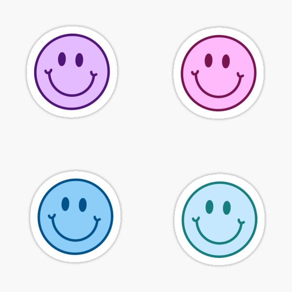 Item preview, Neon Blue Purple 4-Pack Stickers 90s designed and sold by Art by Amanda.